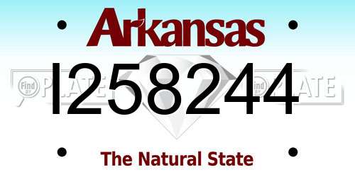 I258244 Arkansas License Plate