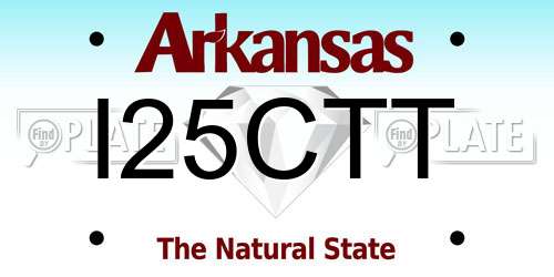 I25CTT Arkansas License Plate