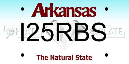 I25RBS Arkansas License Plate