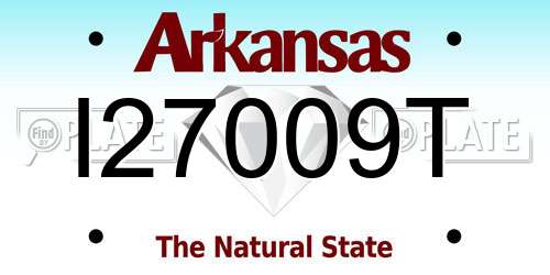 I27009T Arkansas License Plate