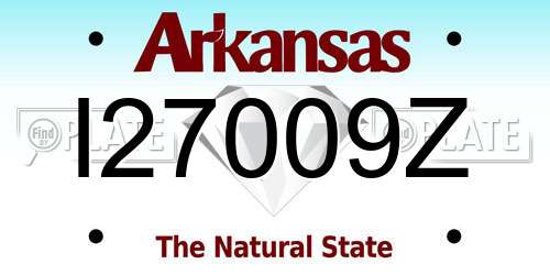 I27009Z Arkansas License Plate