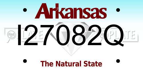 I27082Q Arkansas License Plate