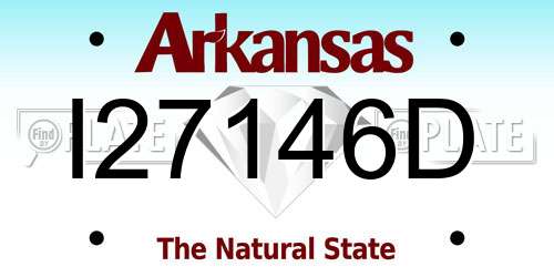 I27146D Arkansas License Plate