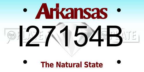 I27154B Arkansas License Plate