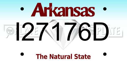 I27176D Arkansas License Plate
