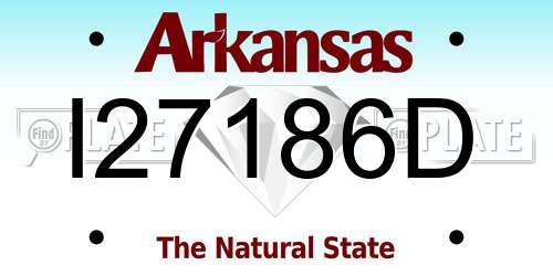 I27186D Arkansas License Plate