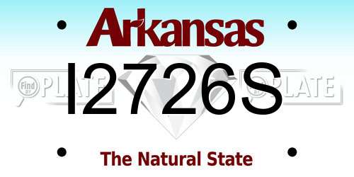 I2726S Arkansas License Plate