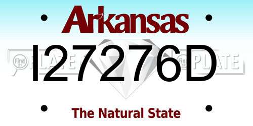 I27276D Arkansas License Plate