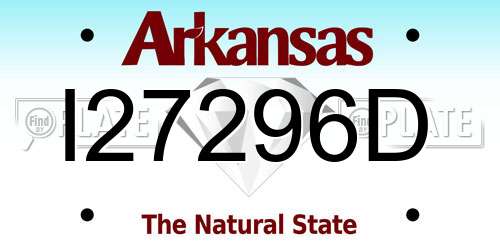I27296D Arkansas License Plate