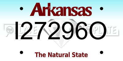 I27296O Arkansas License Plate