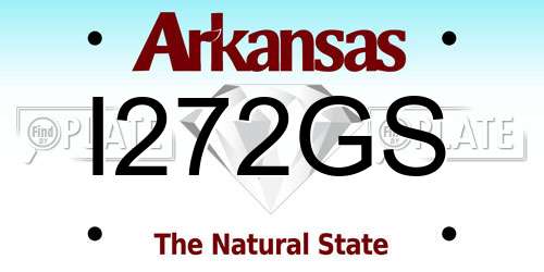I272GS Arkansas License Plate