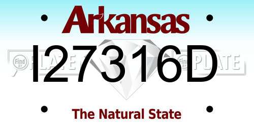 I27316D Arkansas License Plate