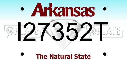 I27352T Arkansas License Plate