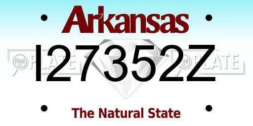 I27352Z Arkansas License Plate