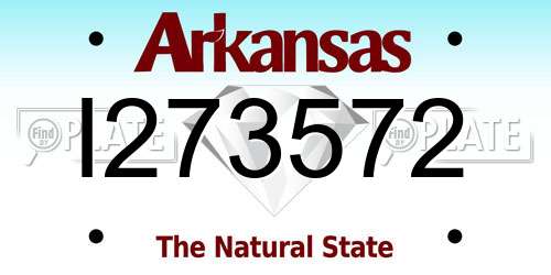 I273572 Arkansas License Plate