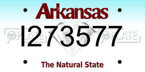 I273577 Arkansas License Plate