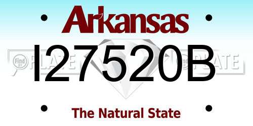 I27520B Arkansas License Plate
