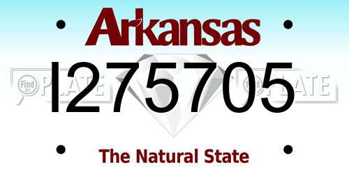 I275705 Arkansas License Plate