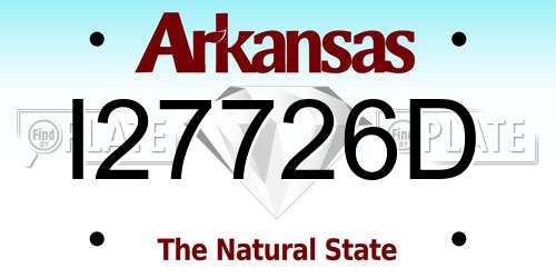 I27726D Arkansas License Plate