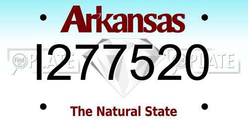 I277520 Arkansas License Plate