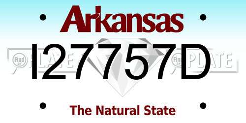 I27757D Arkansas License Plate