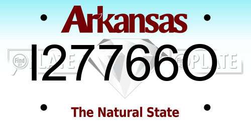 I27766O Arkansas License Plate