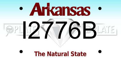 I2776B Arkansas License Plate