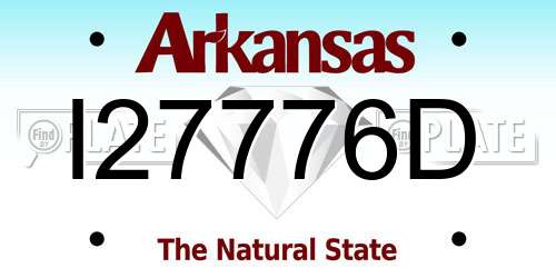 I27776D Arkansas License Plate