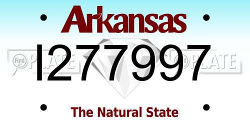 I277997 Arkansas License Plate