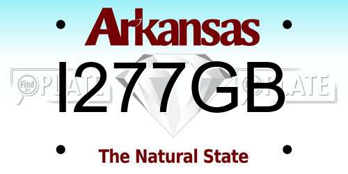 I277GB Arkansas License Plate