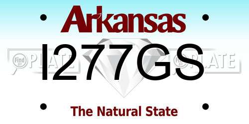 I277GS Arkansas License Plate