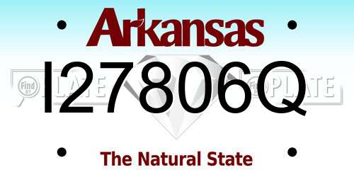 I27806Q Arkansas License Plate