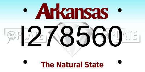 I278560 Arkansas License Plate