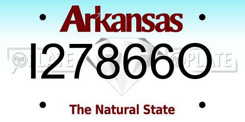 I27866O Arkansas License Plate