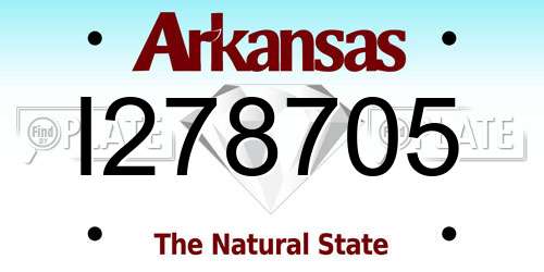 I278705 Arkansas License Plate