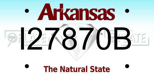 I27870B Arkansas License Plate