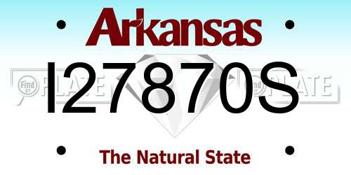 I27870S Arkansas License Plate