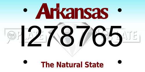 I278765 Arkansas License Plate