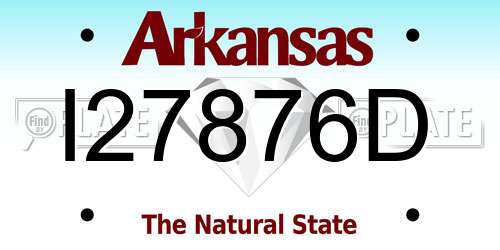 I27876D Arkansas License Plate