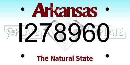 I278960 Arkansas License Plate
