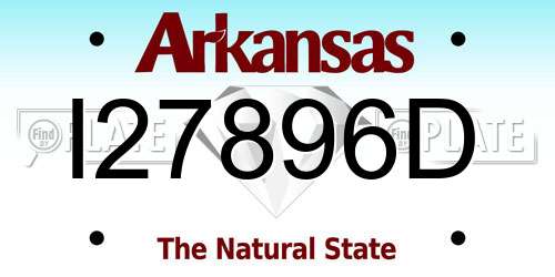 I27896D Arkansas License Plate