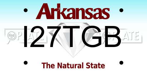 I27TGB Arkansas License Plate