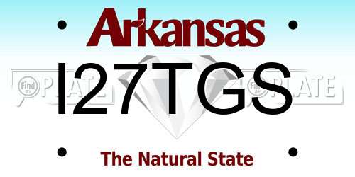 I27TGS Arkansas License Plate