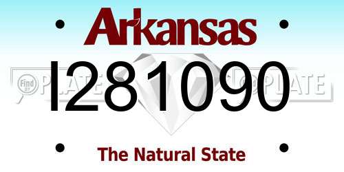 I281090 Arkansas License Plate