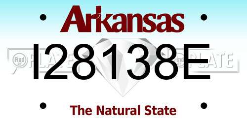 I28138E Arkansas License Plate
