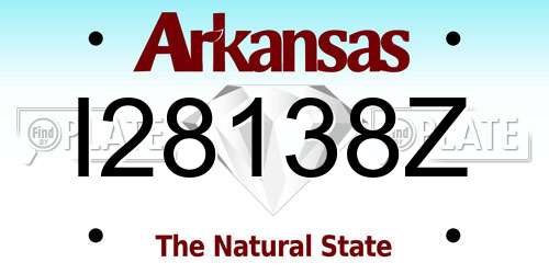 I28138Z Arkansas License Plate