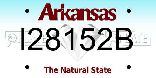 I28152B Arkansas License Plate