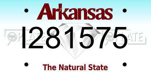 I281575 Arkansas License Plate