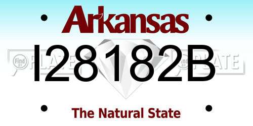 I28182B Arkansas License Plate