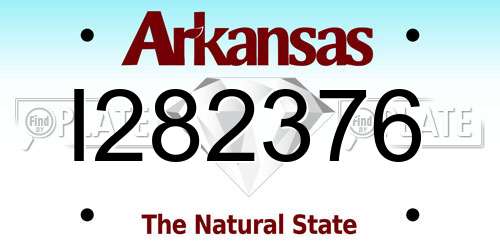 I282376 Arkansas License Plate